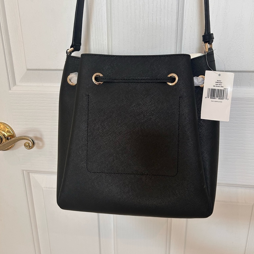 NWT KATE SPADE Harriet Cape Drive Women Black Bucket Bag - Picture 4 of 8